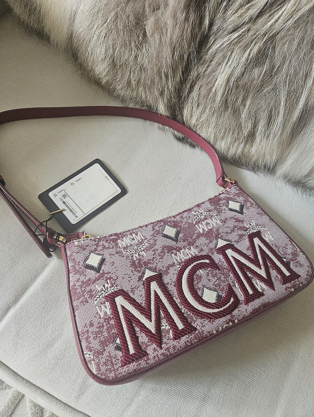 NWT MCM Rose Jacquard Logo Crossbody Bag